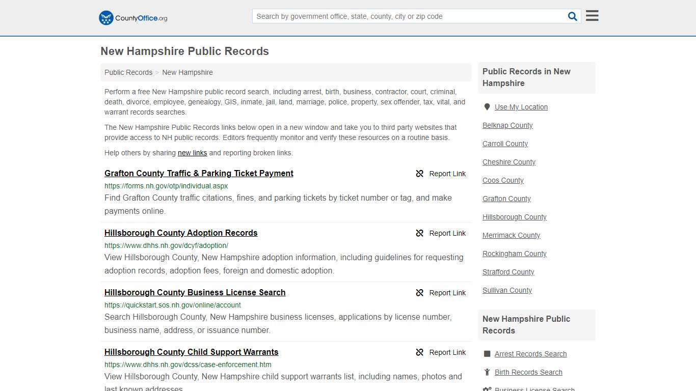 Public Records - New Hampshire (Business, Criminal, GIS ...